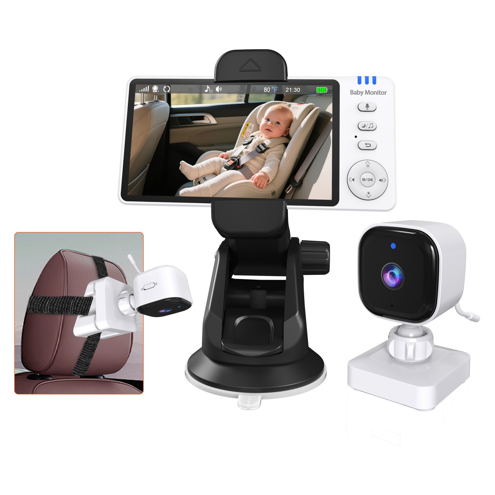 Luna Bambini Babymonitor Pro 5.0 inch Home & Travel