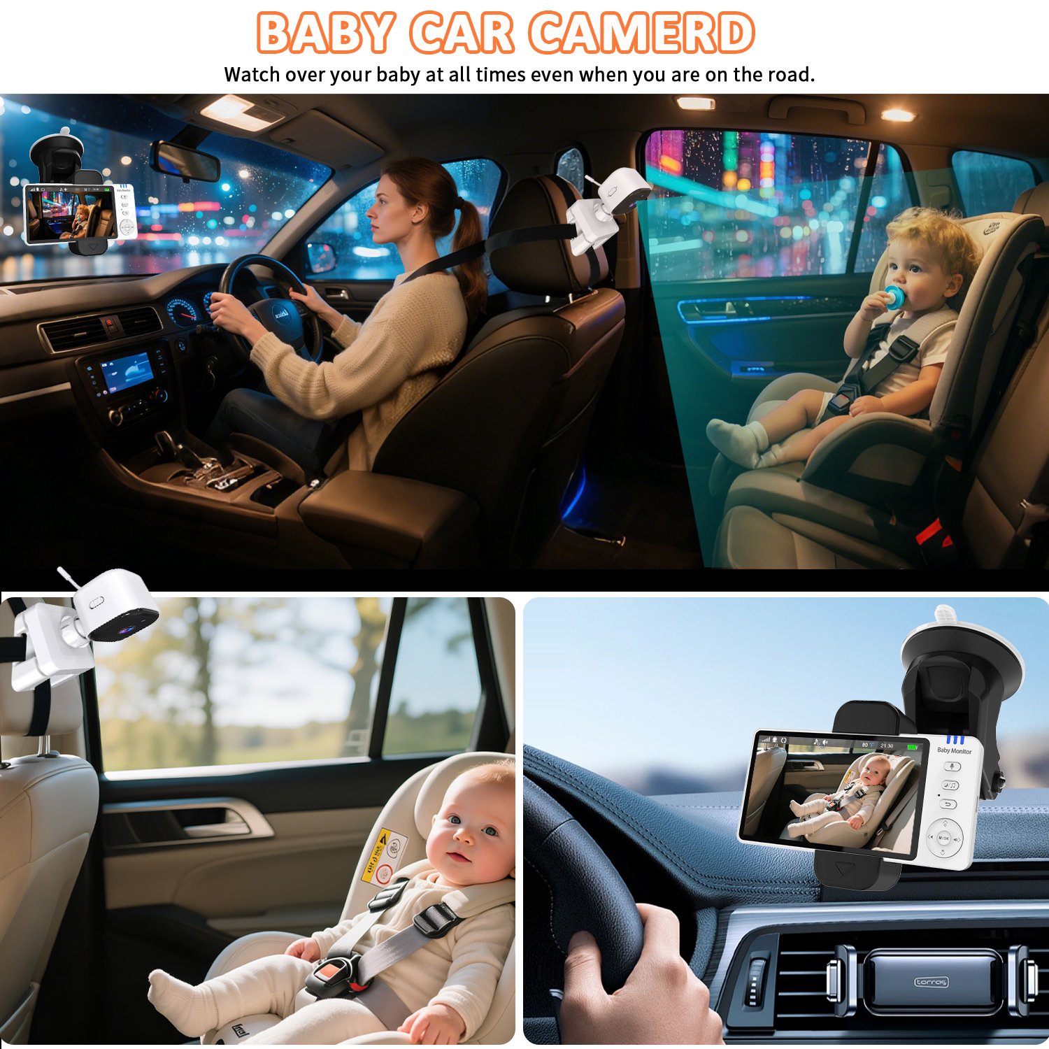 Luna Bambini Babymonitor Pro 5.0 inch Home & Travel