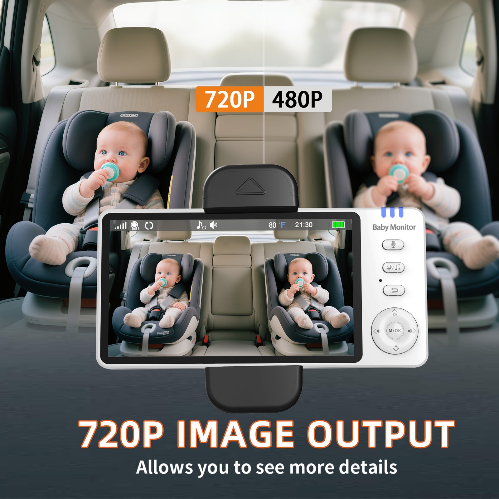 Luna Bambini Babymonitor Pro 5.0 inch Home & Travel