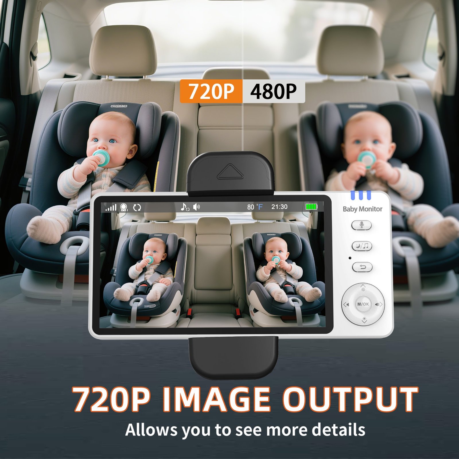 Luna Bambini Babymonitor Pro 5.0 inch Home & Travel