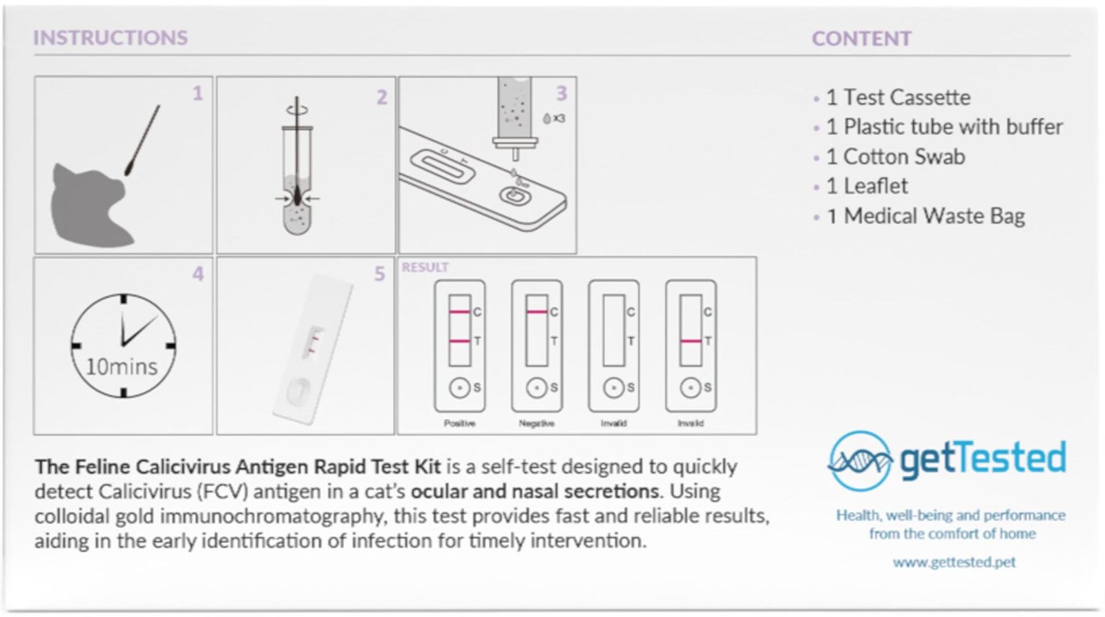 Get Tested Calicivirus test för katter 1 st
