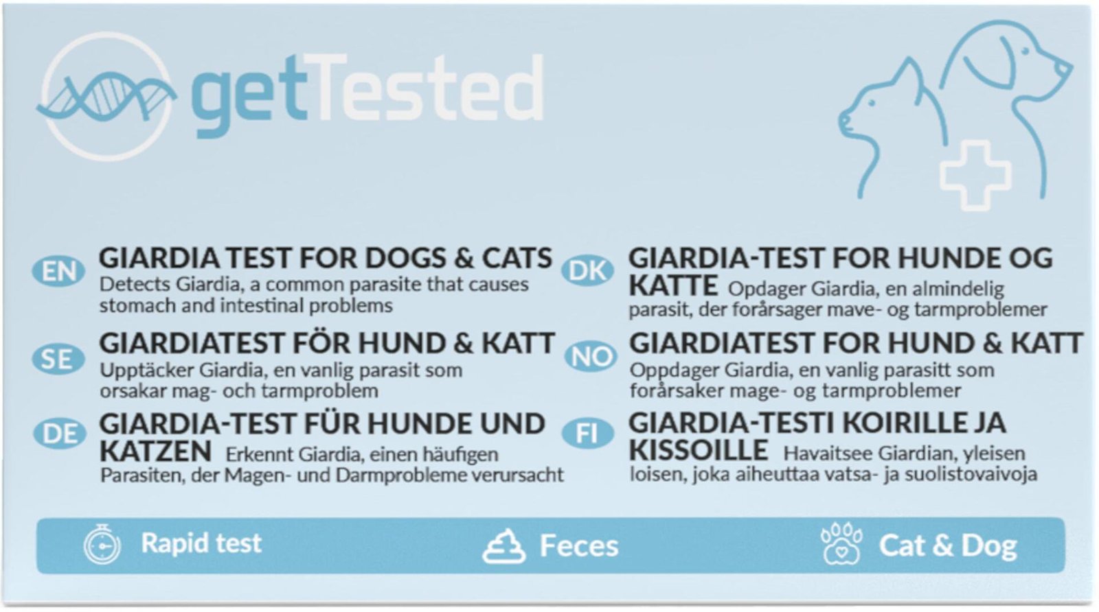 Get Tested Giardia-test för hundar och katter 1 st