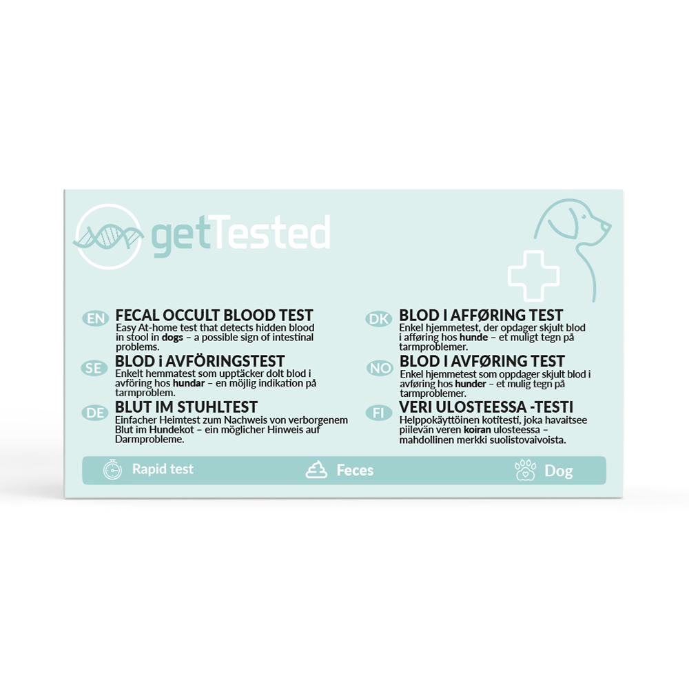 Get Tested Blod i avföringstest för hundar 1 st