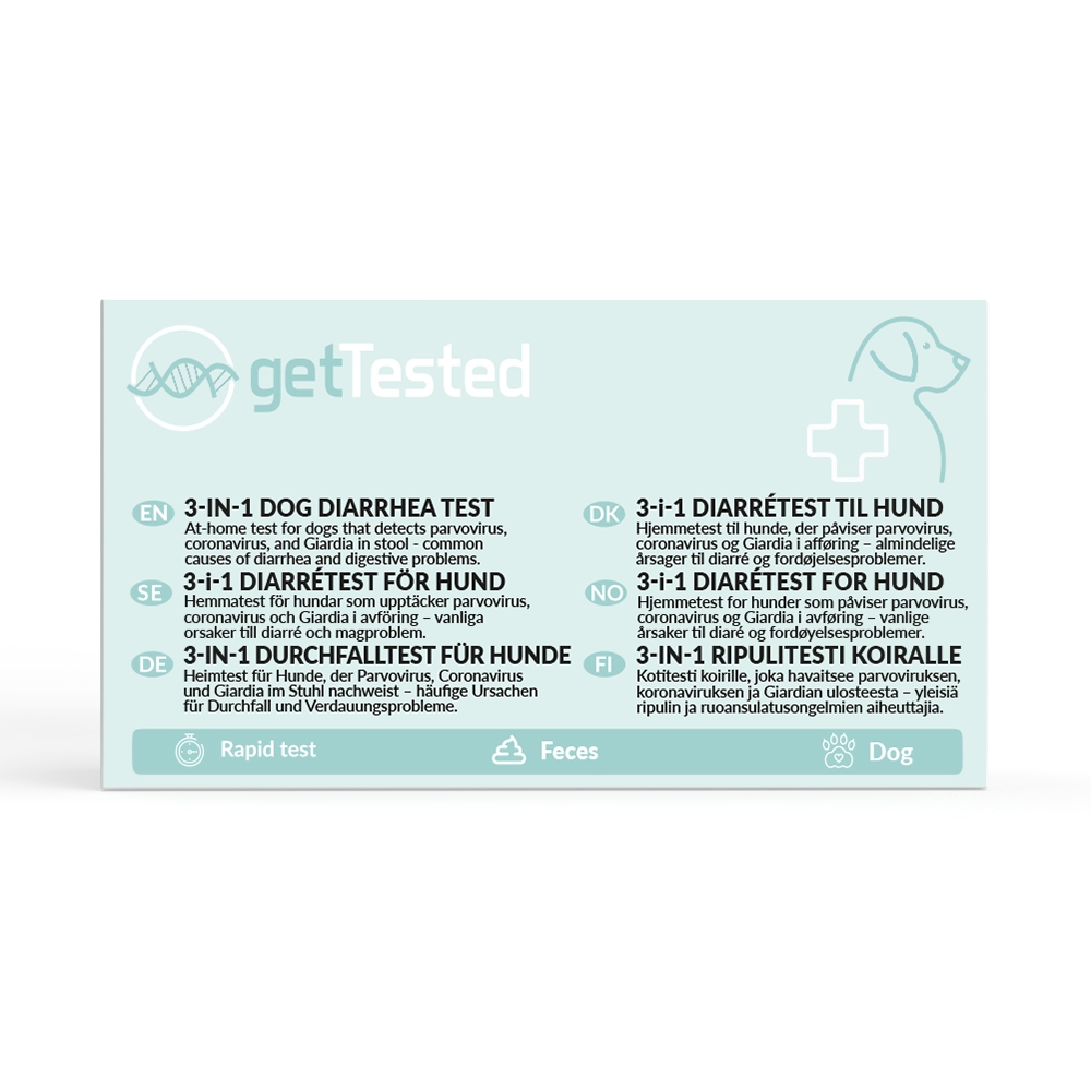 Get Tested 3-i-1 Hunddiarrétest 1 st