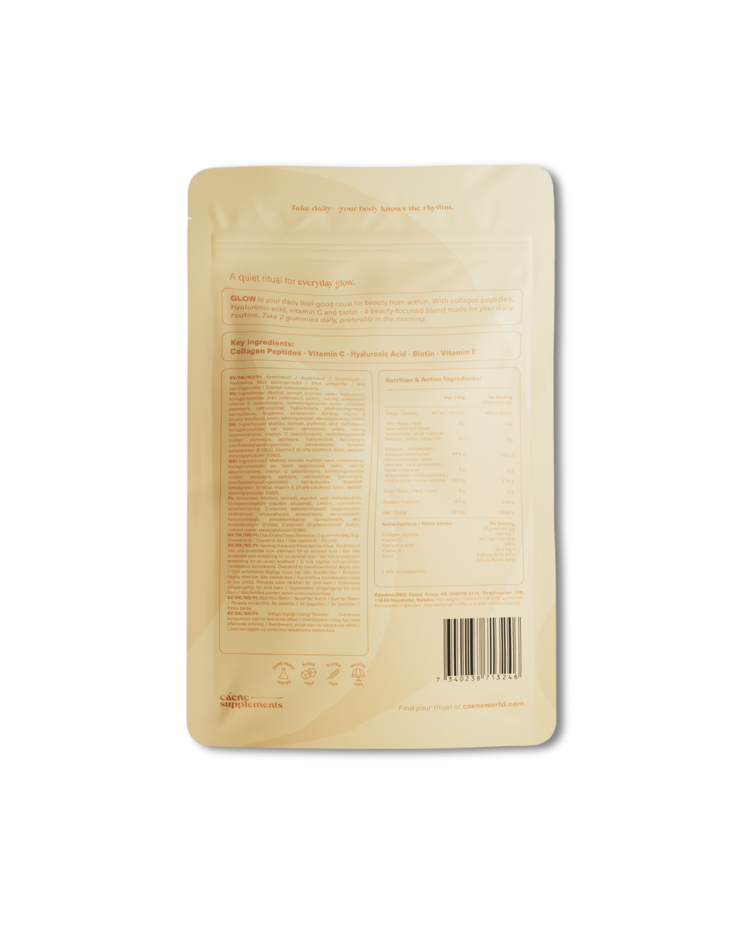 Caene Glow Skin & Hair Gummies 60 st