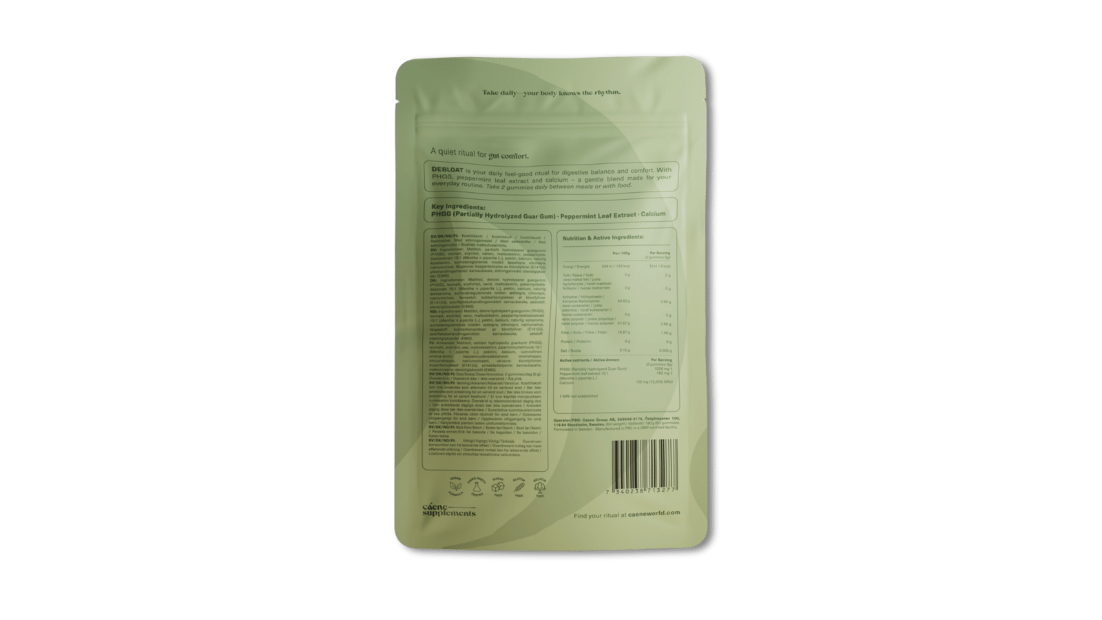 Caene Debloat Gut Comfort Gummies 60 st