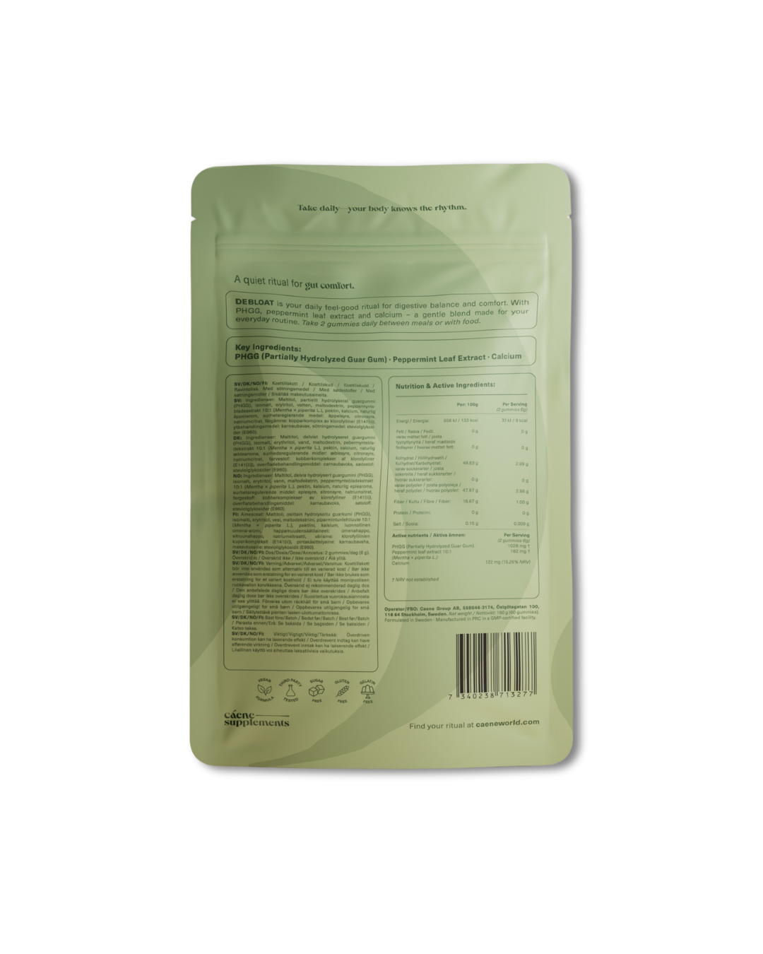 Caene Debloat Gut Comfort Gummies 60 st