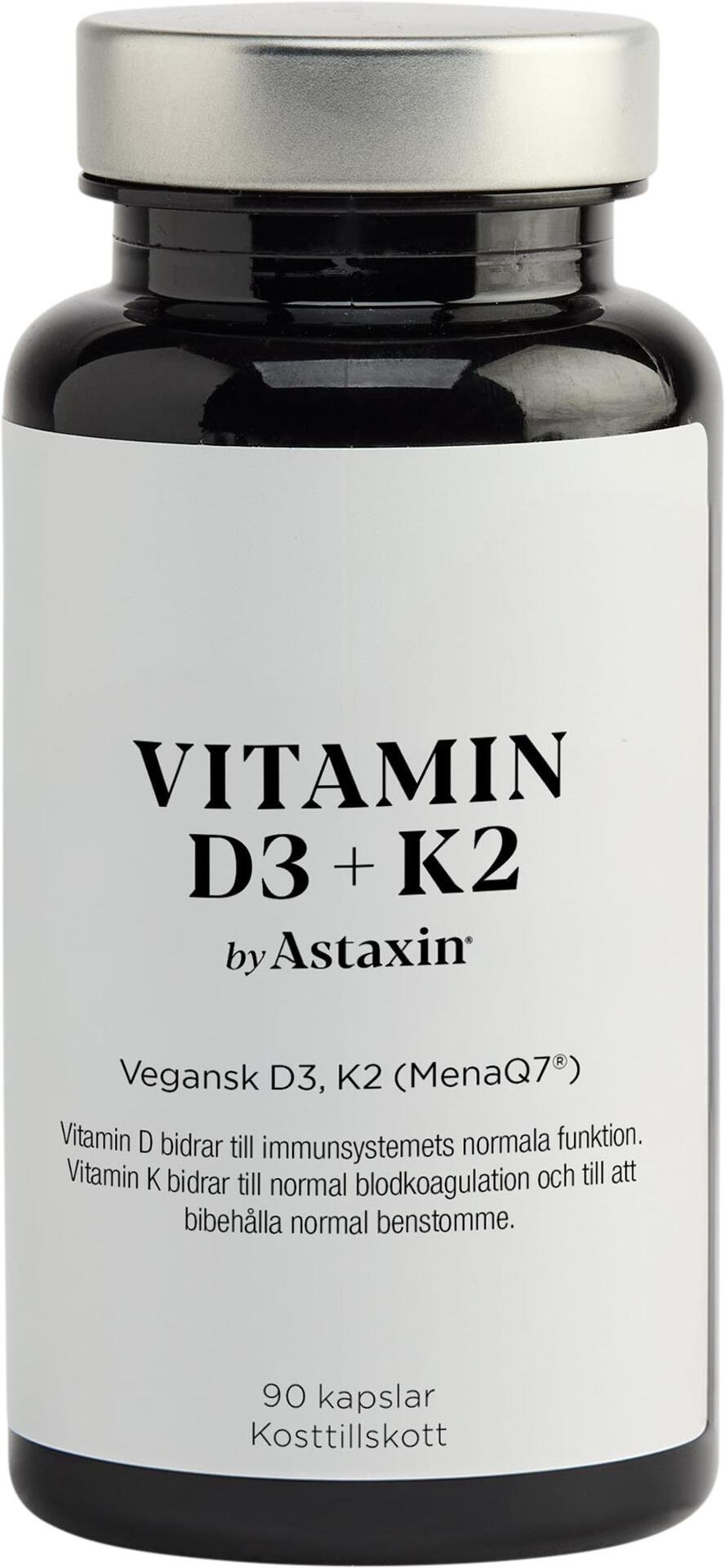 Astaxin Vitamin D3+K2 by Astaxin 90 st kapslar