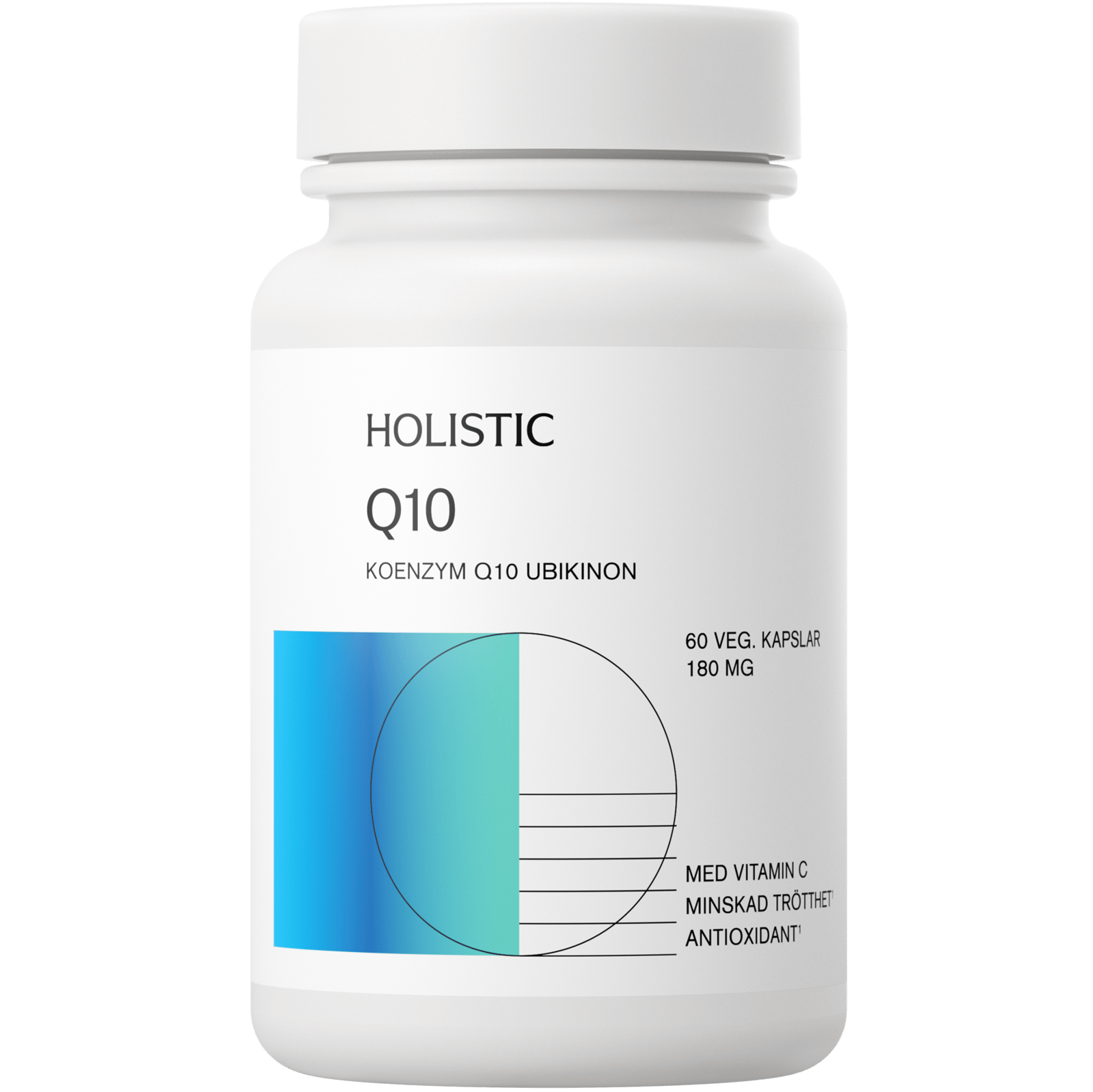 Holistic Q10 Coenzyme 180 mg Högdoserad 60 Vegetabiliska kapslar