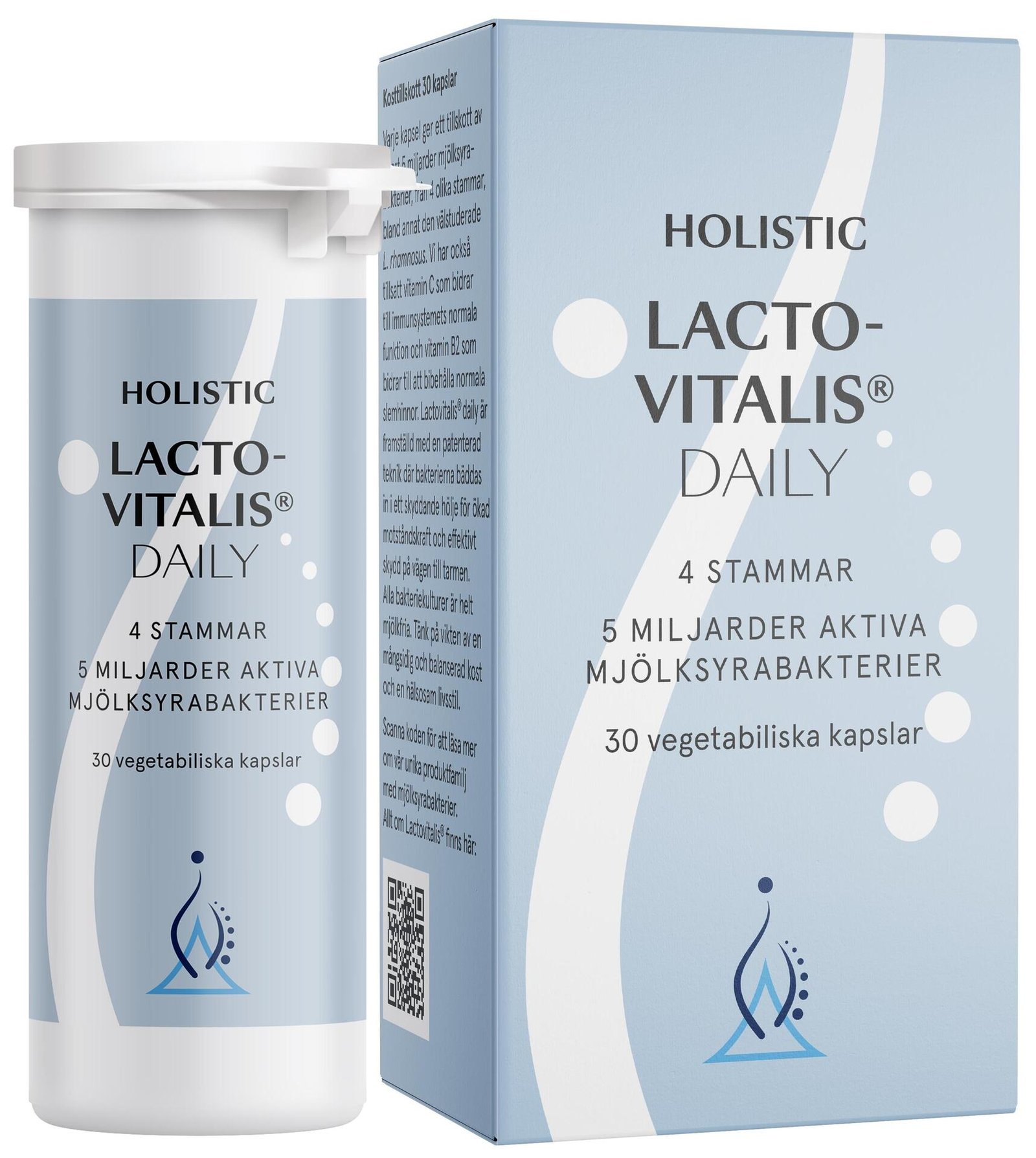 Holistic Lactovitalis®Daily 5 miljarder Mjölksyrabakterier 30 vegetabiliska kapslar