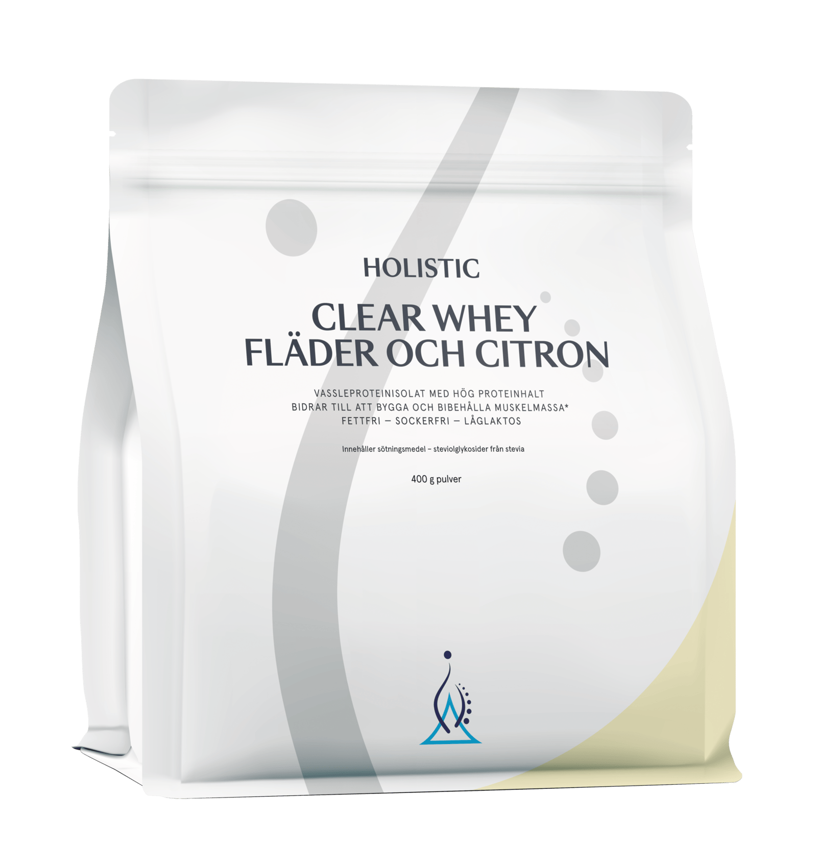 Holistic Clear Whey vassleproteinisolat fläder och citron 400g