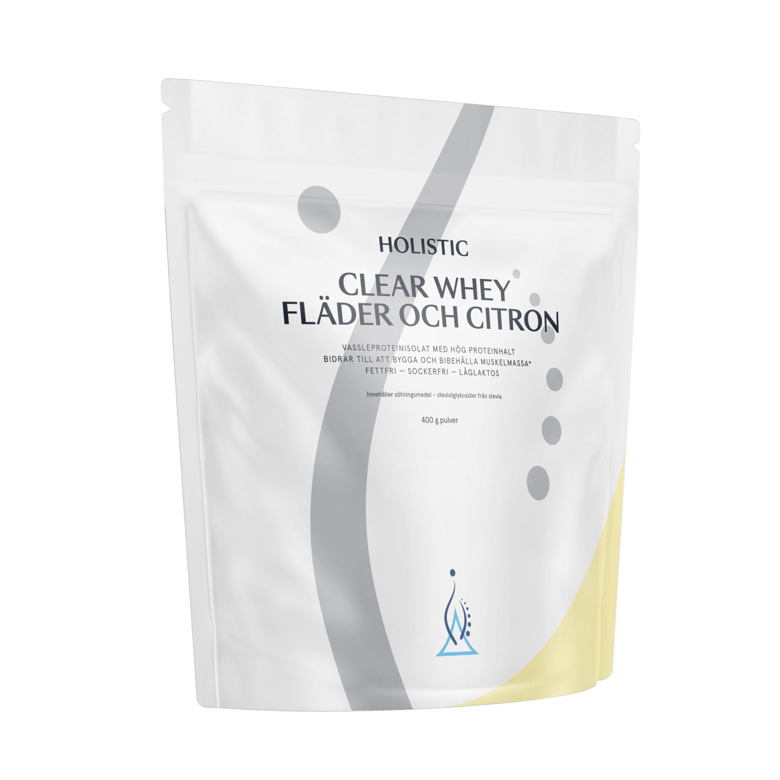 Holistic Clear Whey vassleproteinisolat fläder och citron 400g