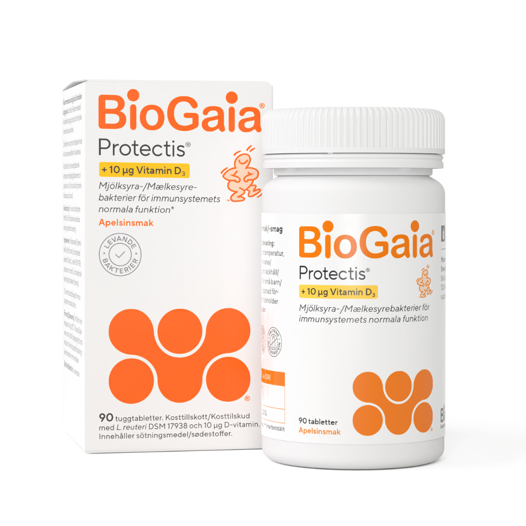 BioGaia Protectis Mjölksyrabakterier & Vitamin D3 Familjepack 90 tuggtabletter