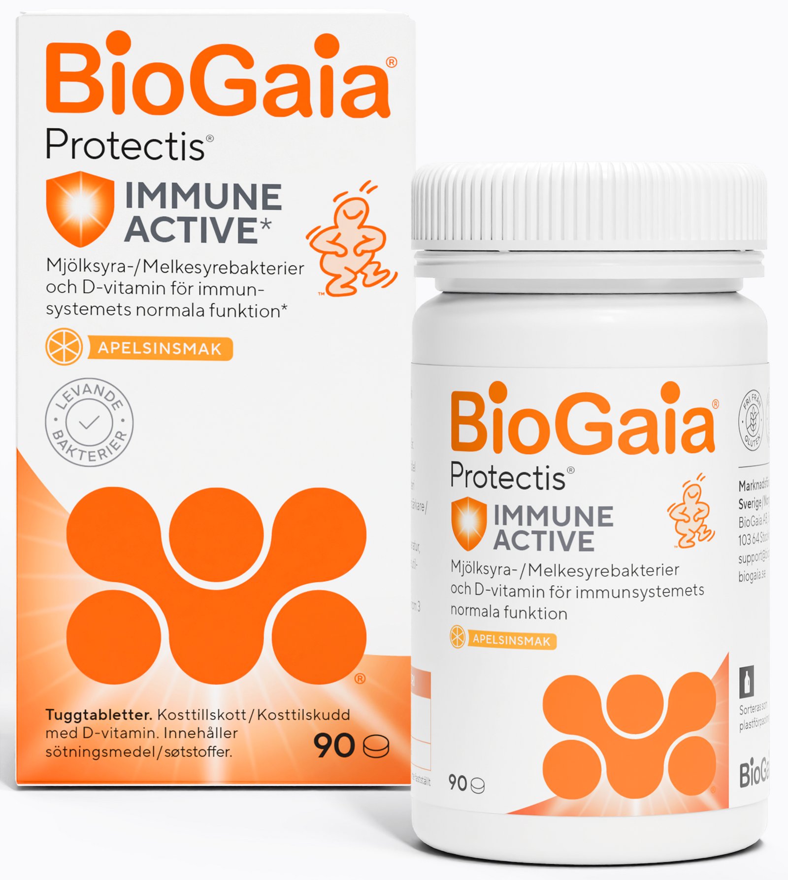 BioGaia Protectis Mjölksyrabakterier & Vitamin D3 Familjepack 90 tuggtabletter