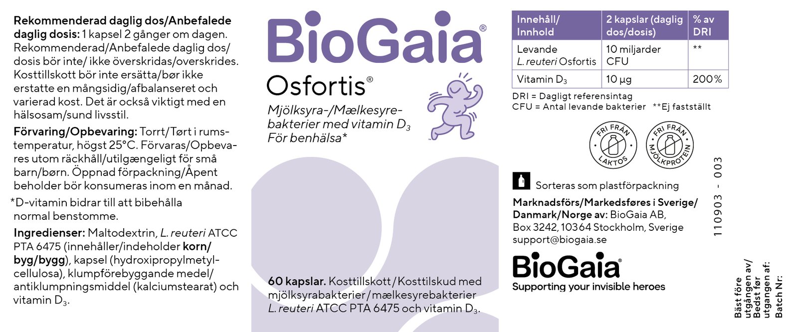 BioGaia Osfortis 60 kapslar