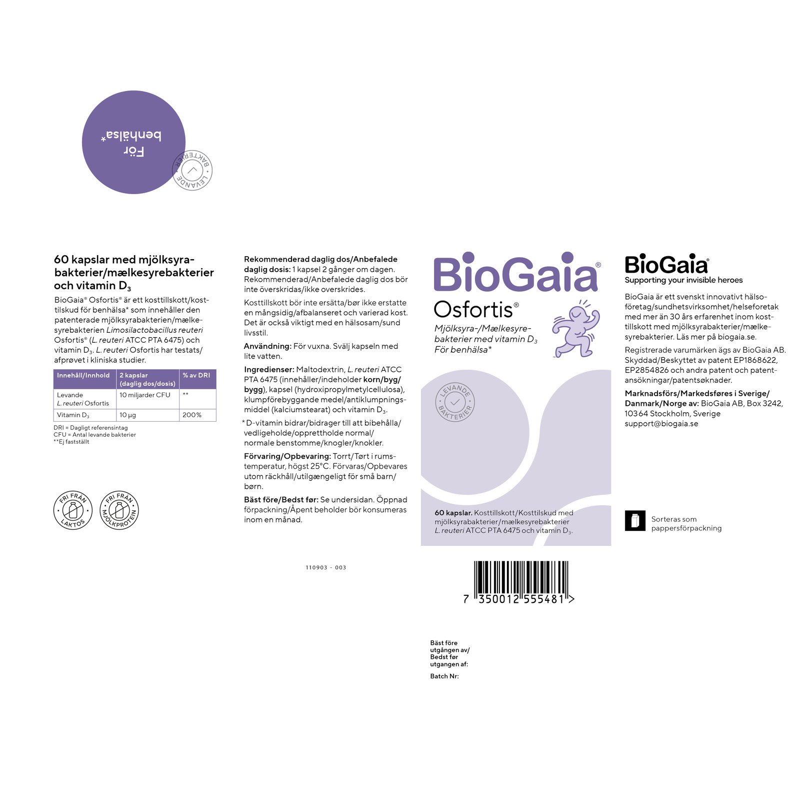 BioGaia Osfortis 60 kapslar