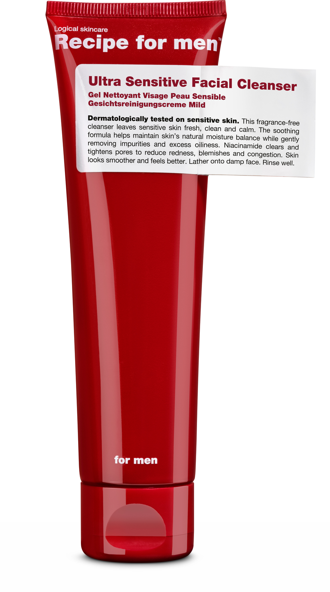 Recipe for men Ultra Sensitive Facial Cleanser 100 ml