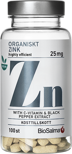 BioSalma Organiskt Zink 25 mg 100 st
