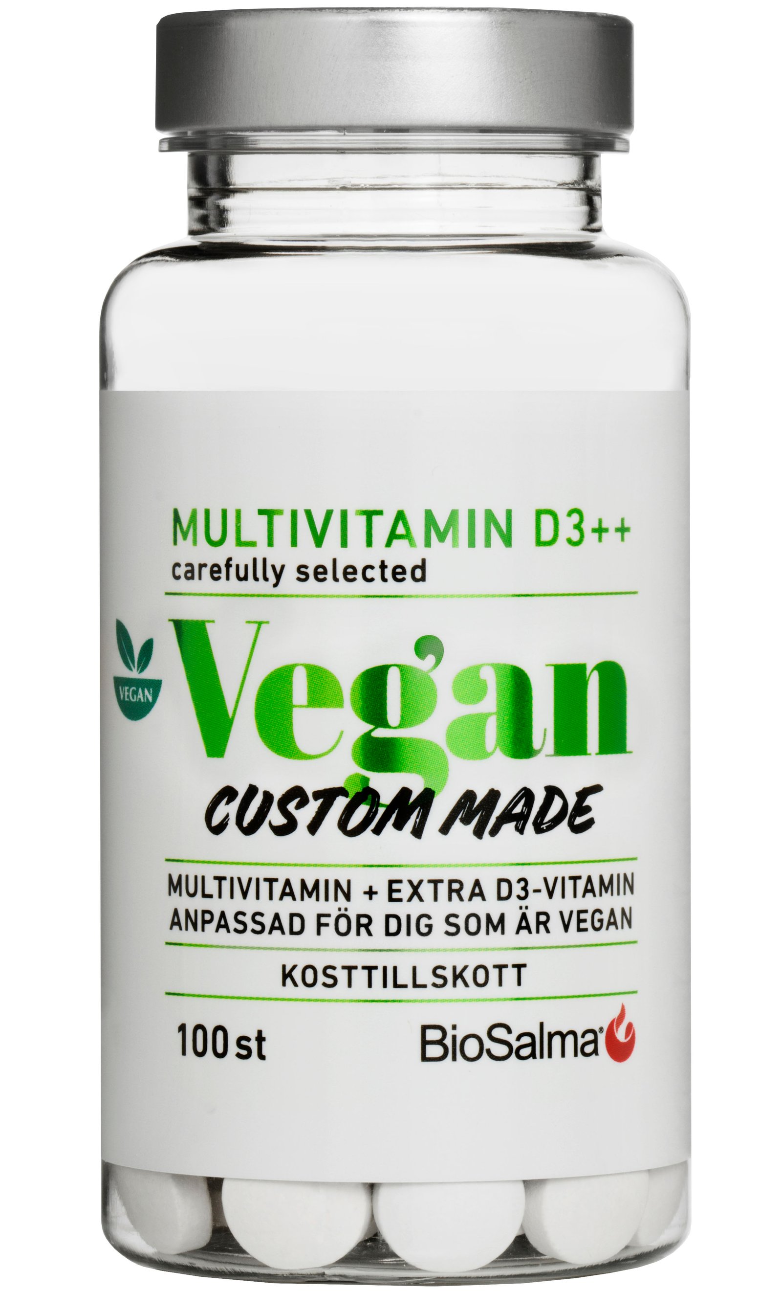 BioSalma Multivitamin D3++ Vegan 100 tabletter
