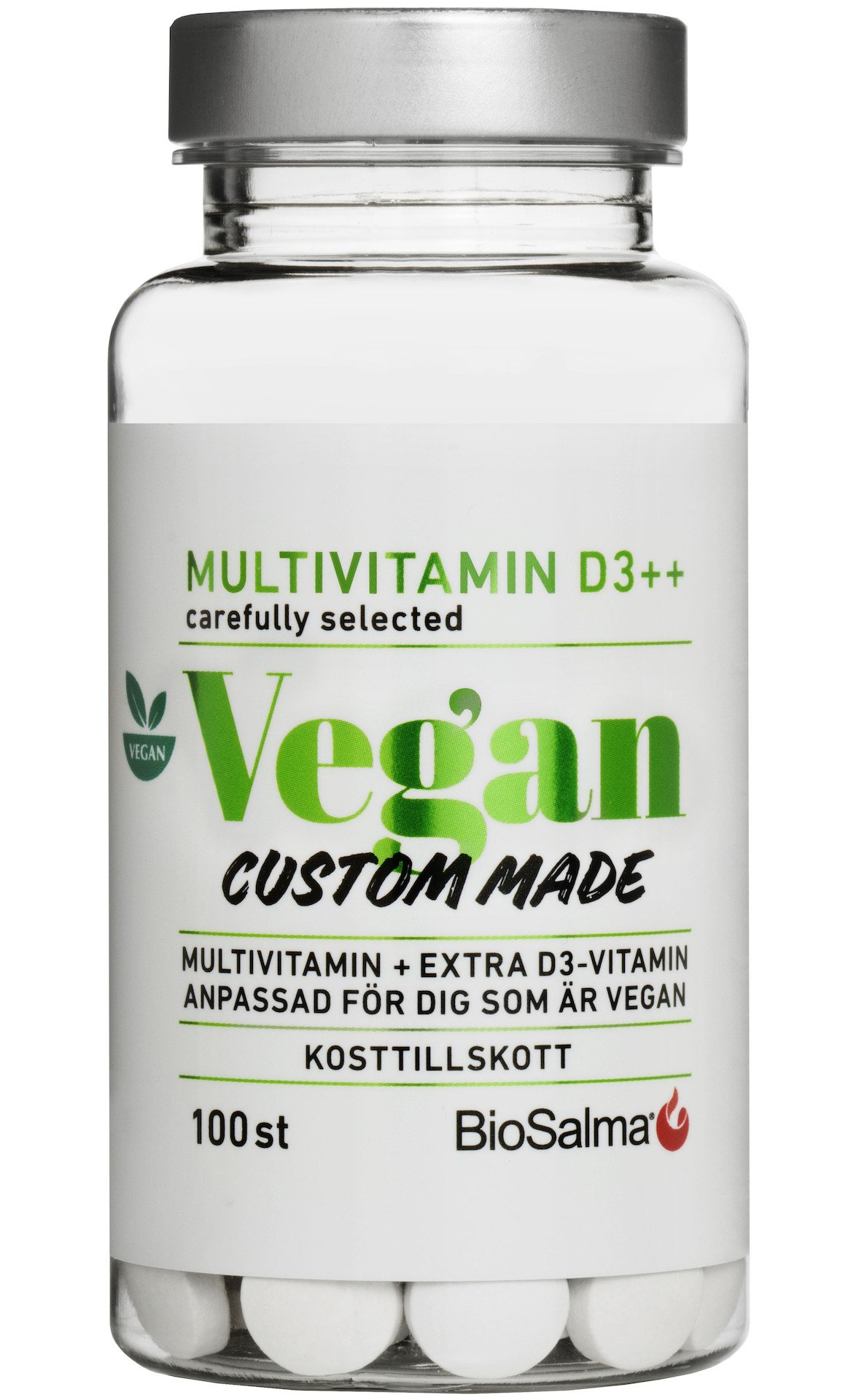 BioSalma Multivitamin D3++ Vegan 100 tabletter