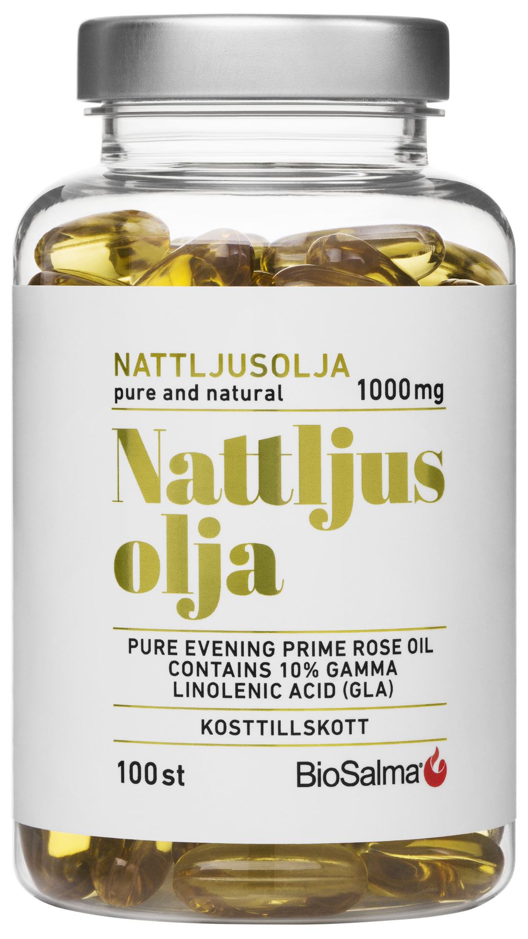 BioSalma Nattljusolja 10% GLA 1000 mg 100 kapslar