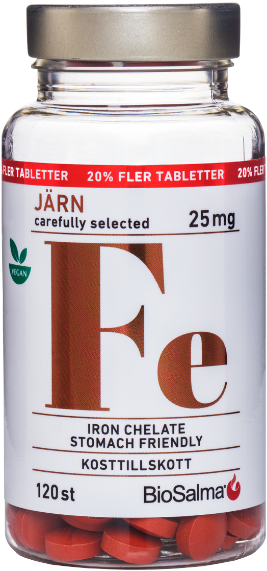 BioSalma Järn Kelaterat 120 tabletter