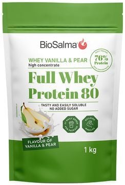 BioSalma Whey 80 Vanilj & Päronsmak 1000g