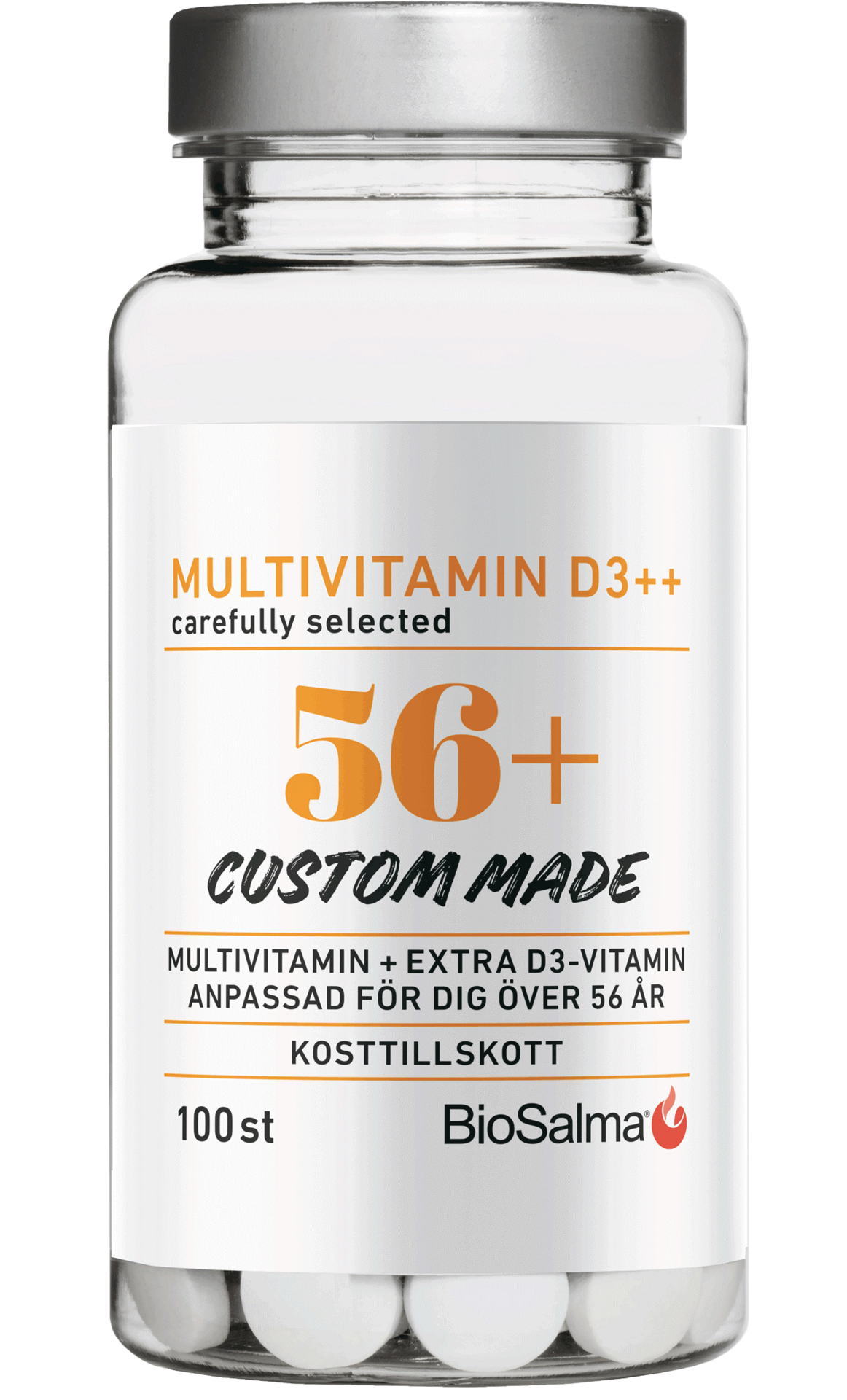 BioSalma Multivitamin 56+ D3++ 100 tabletter