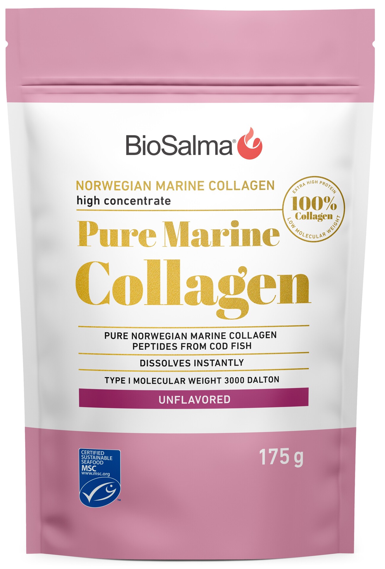 BioSalma Norwegian Pure Marine Collagen 175 g