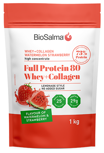 BioSalma Full Protein 80 Whey+Collagen Watermelon Strawberry 1 kg