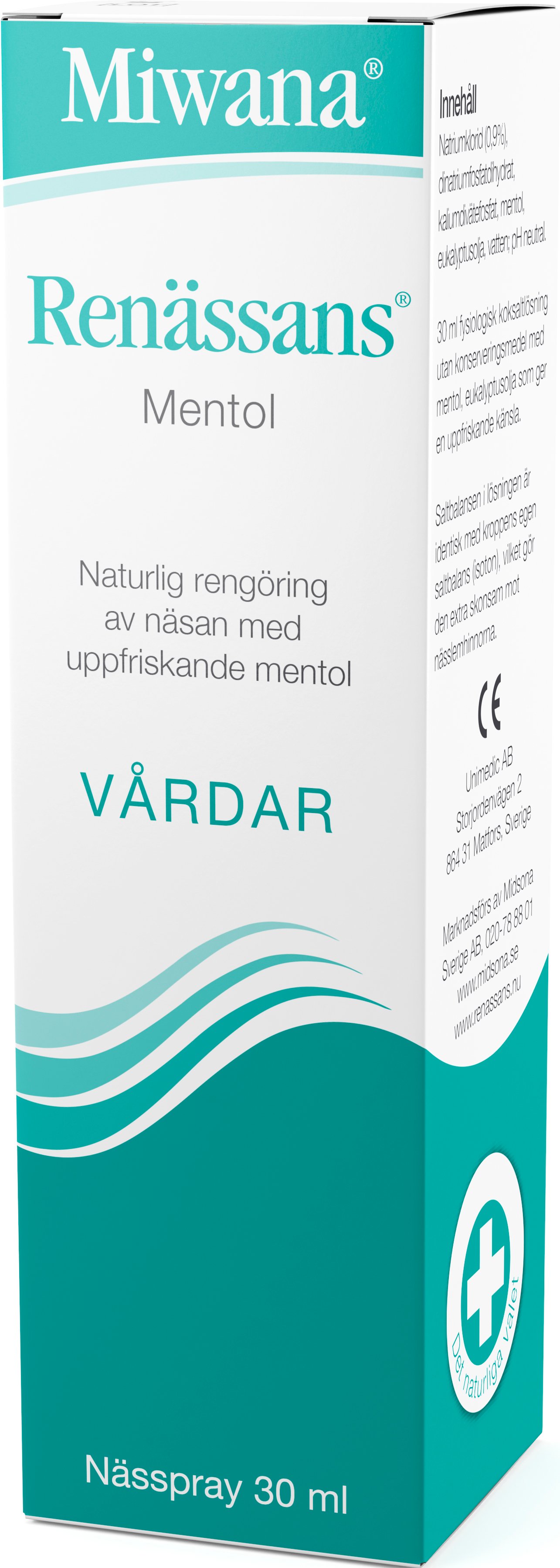Renässans Nässpray koksaltlösning mentol 30 ml