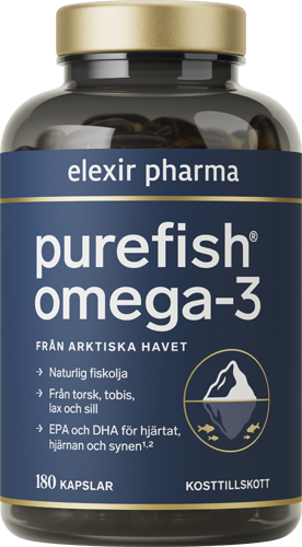 Elexir Pharma Purefish Kosttillskott med Omega-3 180 kapslar