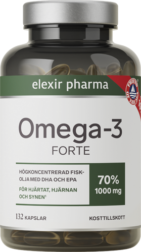 Elexir Pharma Omega-3 Forte 1000 mg 132 kapslar