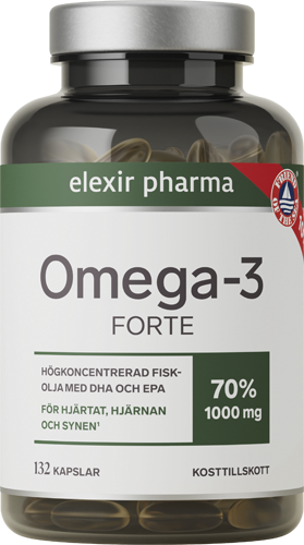 Elexir Pharma Omega-3 Forte 1000 mg 132 kapslar
