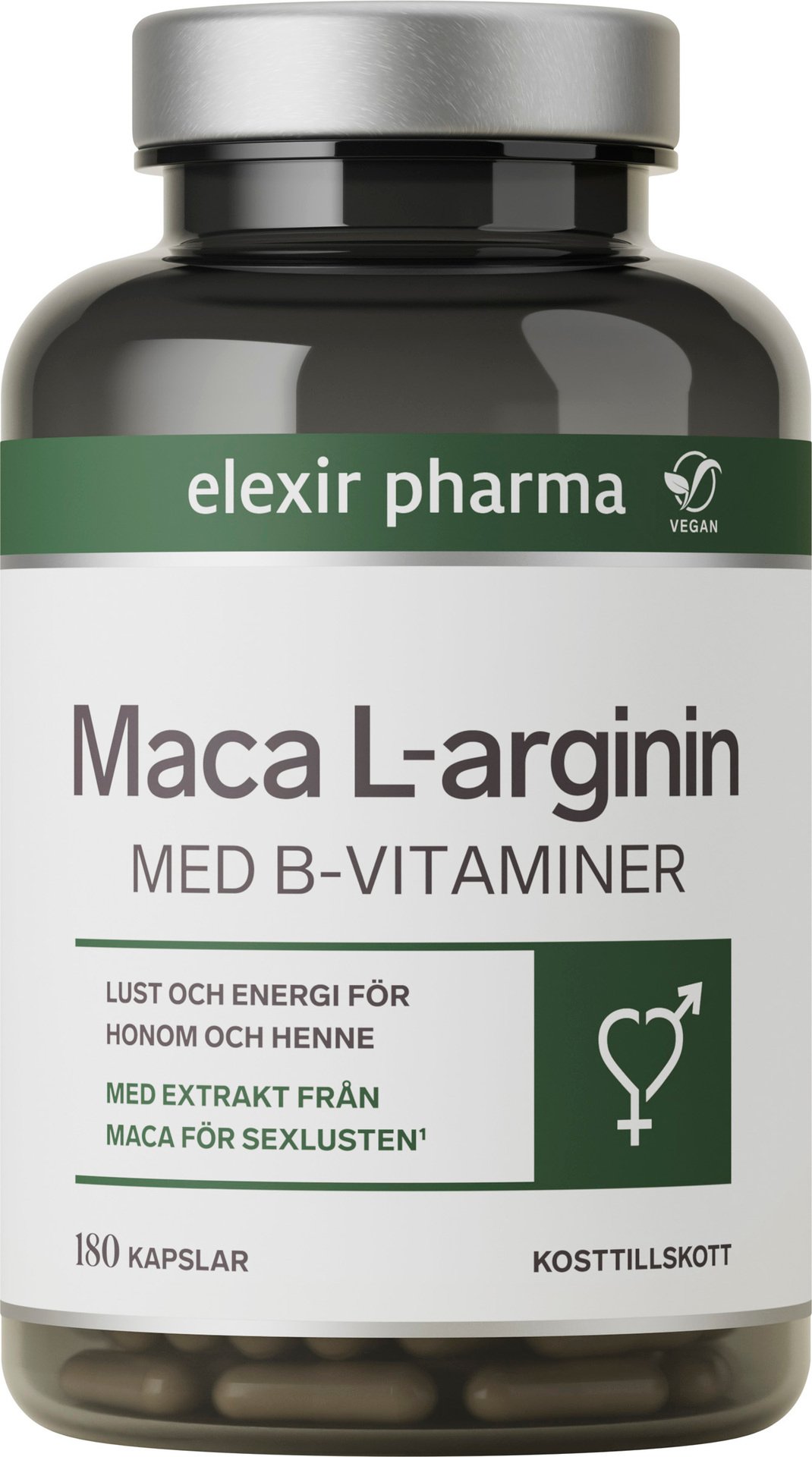 Elexir Pharma Maca L-arginin 180 kapslar