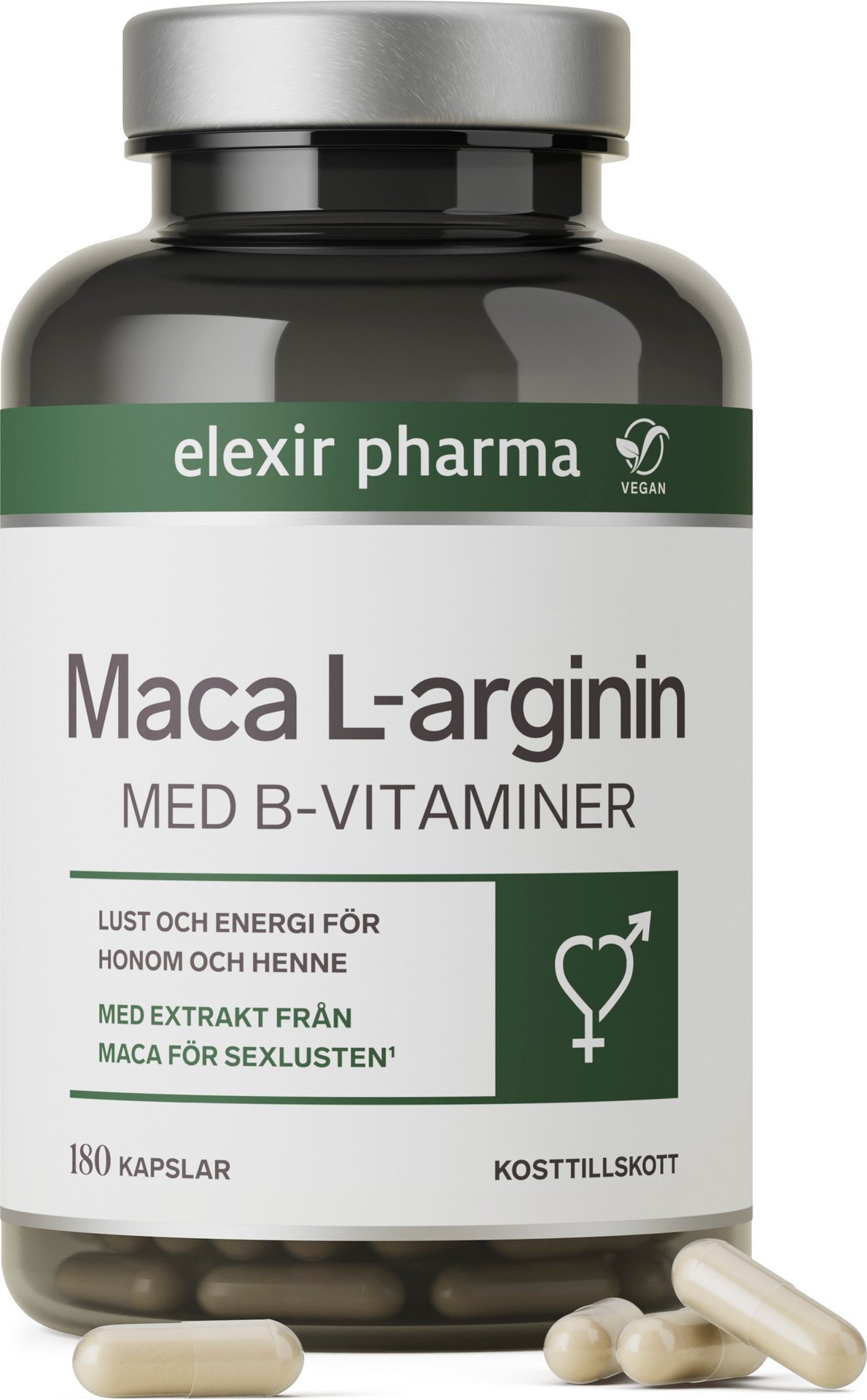 Elexir Pharma Maca L-arginin 180 kapslar