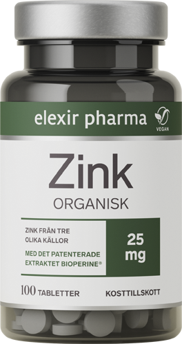 Elexir Pharma Zink 25mg 100 tabletter