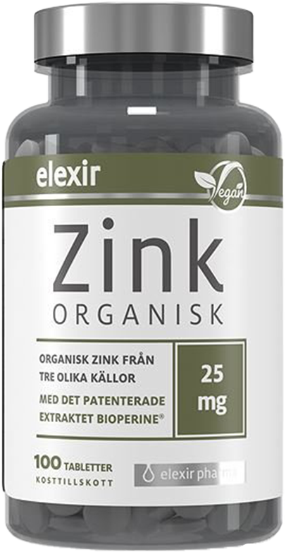 Elexir Pharma Zink 25mg 100 tabletter