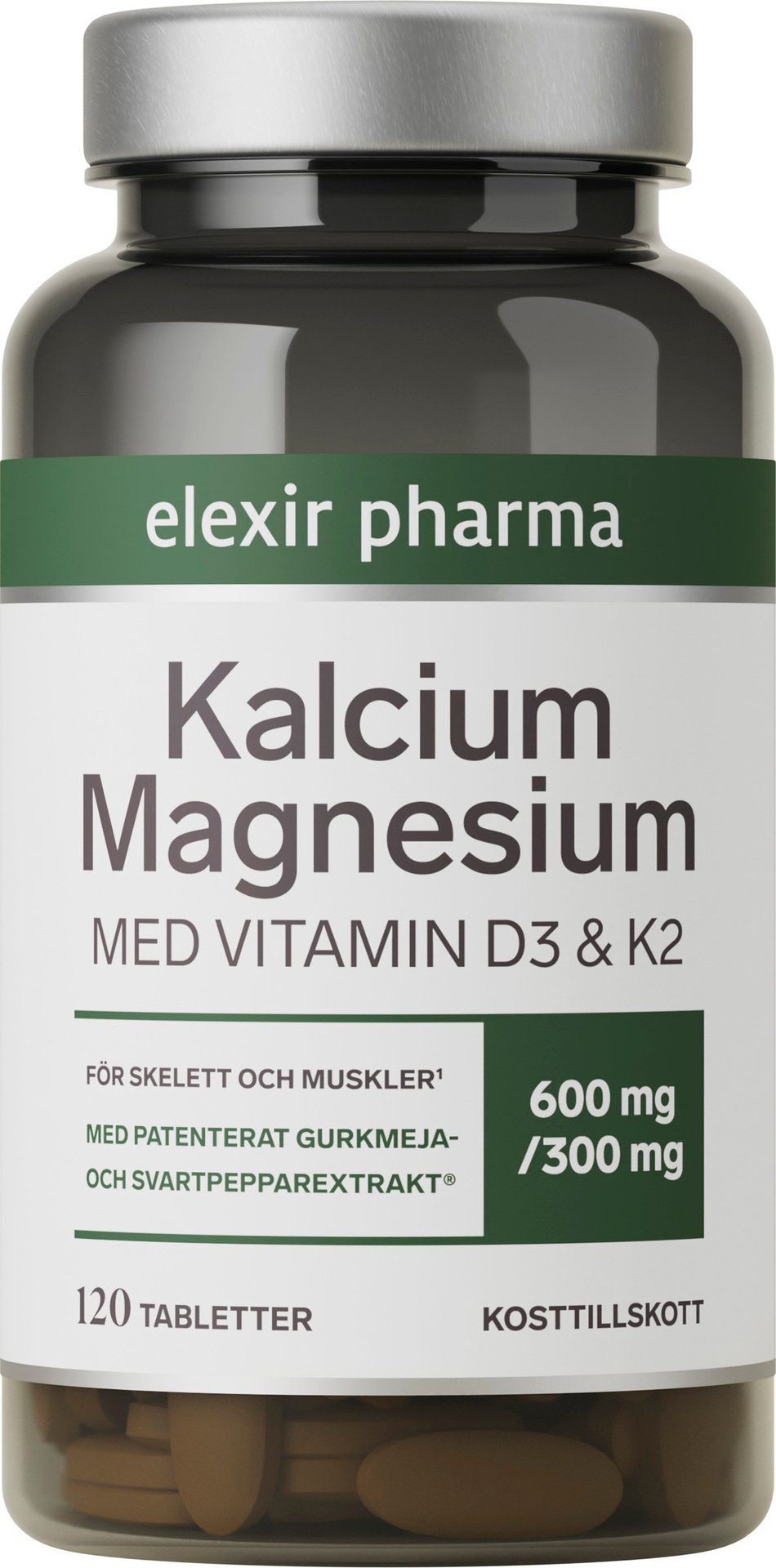 Elexir Pharma Kalcium Magnesium 120 tabletter