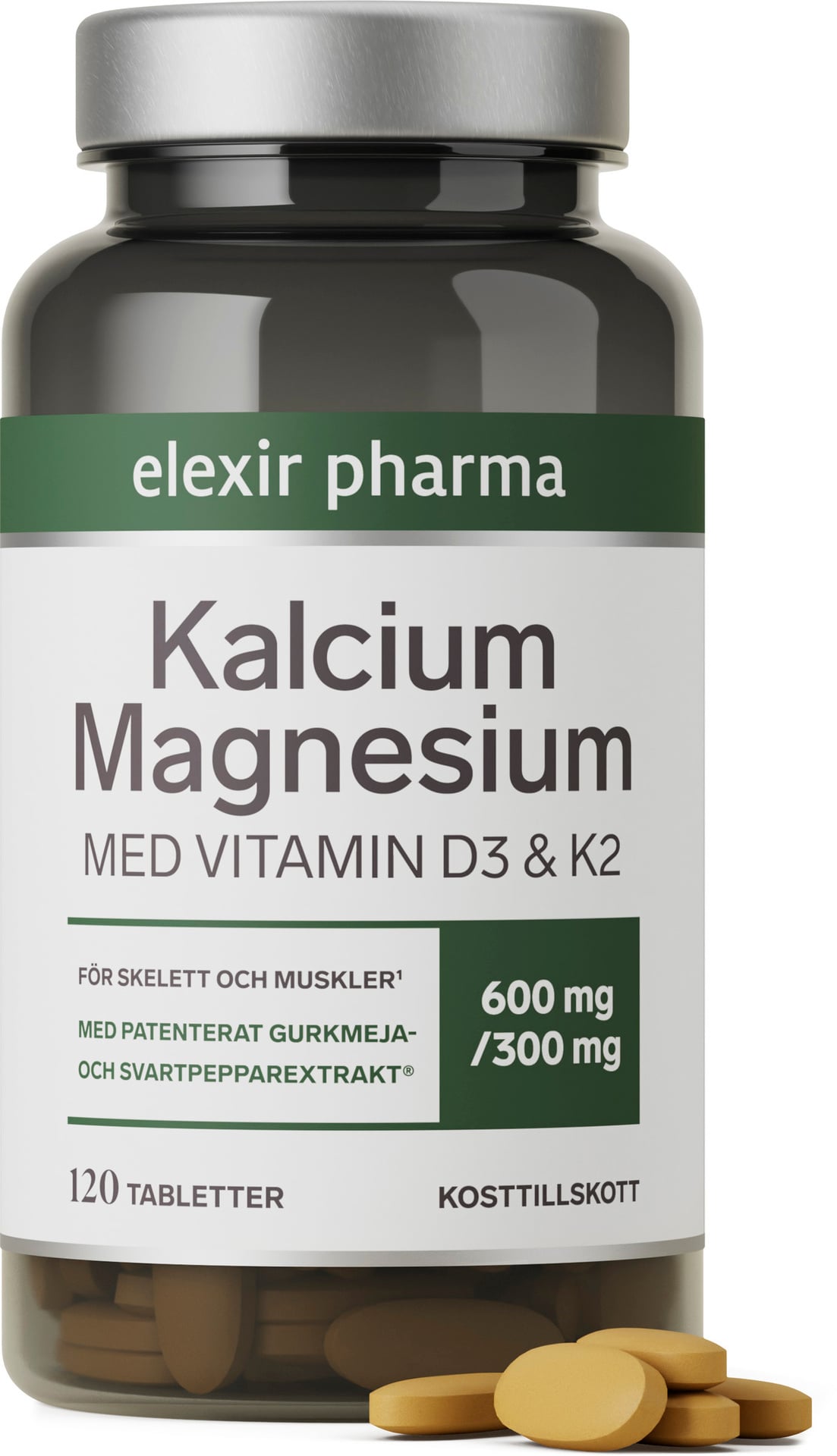 Elexir Pharma Kalcium Magnesium 120 tabletter