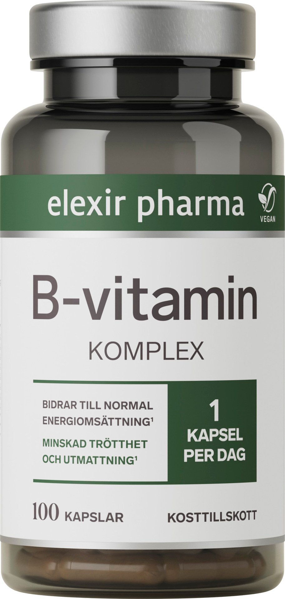 Elexir Pharma B-vitamin Komplex 100 kapslar
