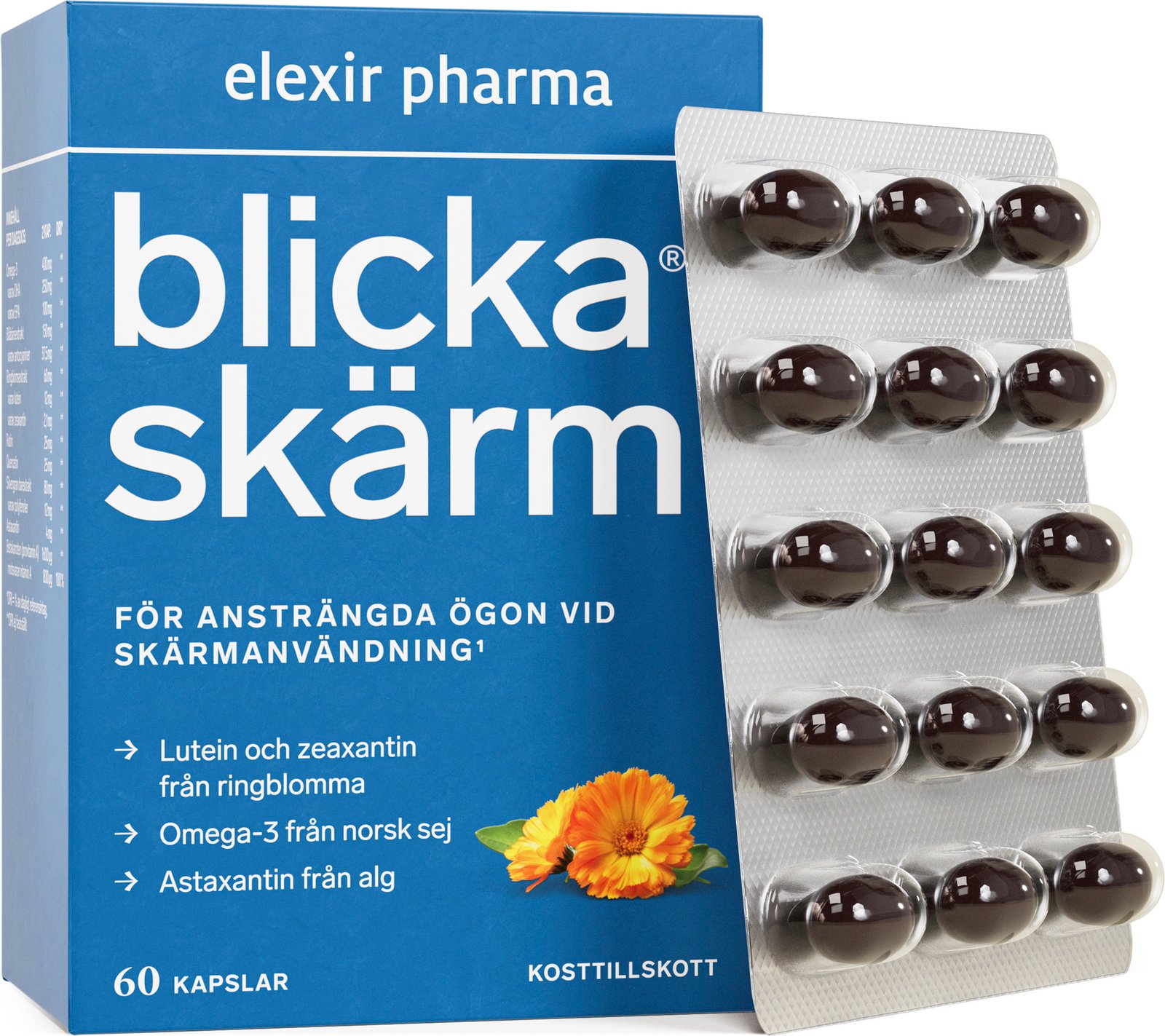 Elexir Pharma Blicka Skärm 60 kapslar
