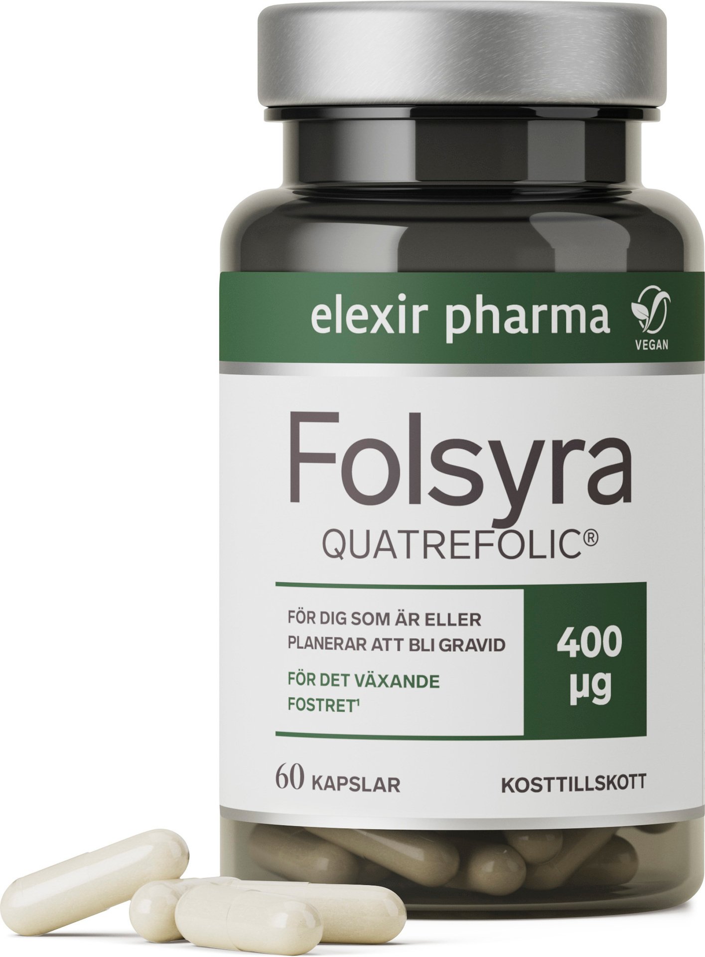 Elexir Pharma Folsyra 60 kapslar