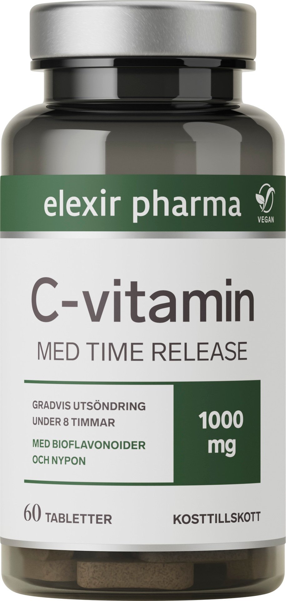 Elexir Pharma C-vitamin 1000 mg Time Release 60 tabletter