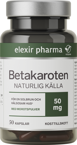 Elexir Pharma Betakaroten 50 mg 50 kapslar