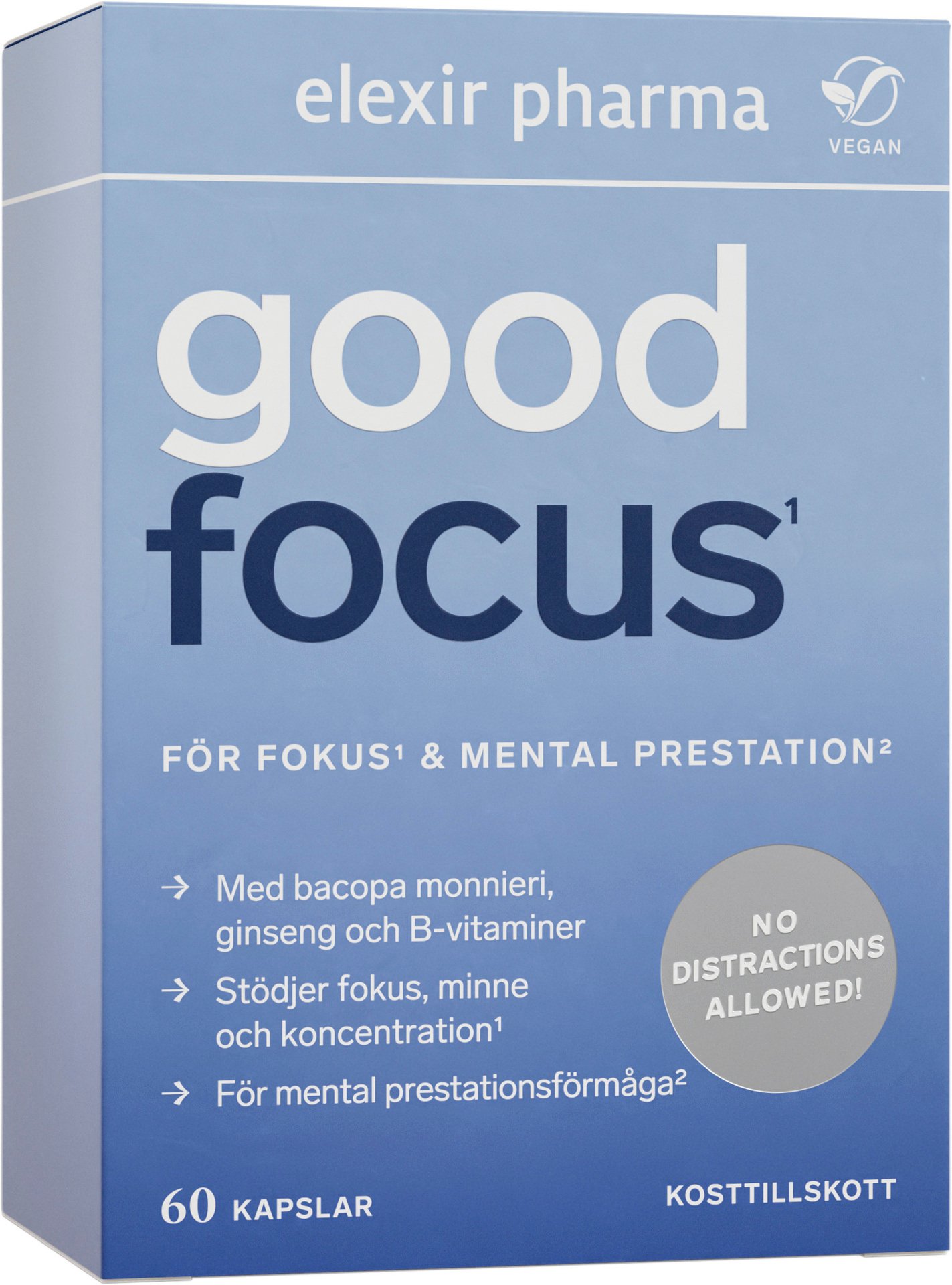 Elexir Pharma Good Focus 60 kapslar