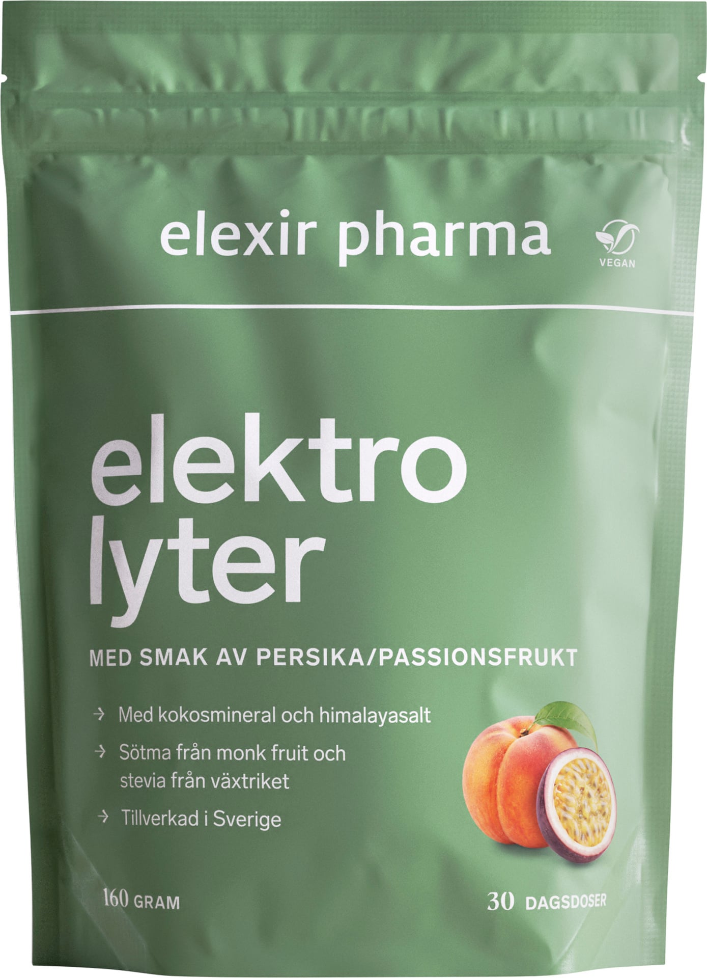 Elexir Pharma Elektrolyter Persika Passionsfrukt 160 g