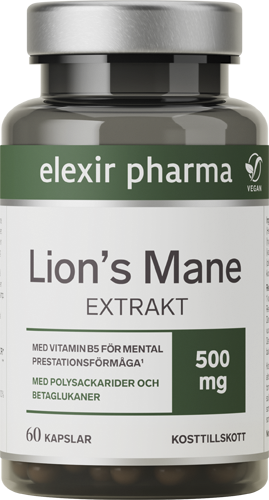 Elexir Pharma Lion's Mane 60 kapslar