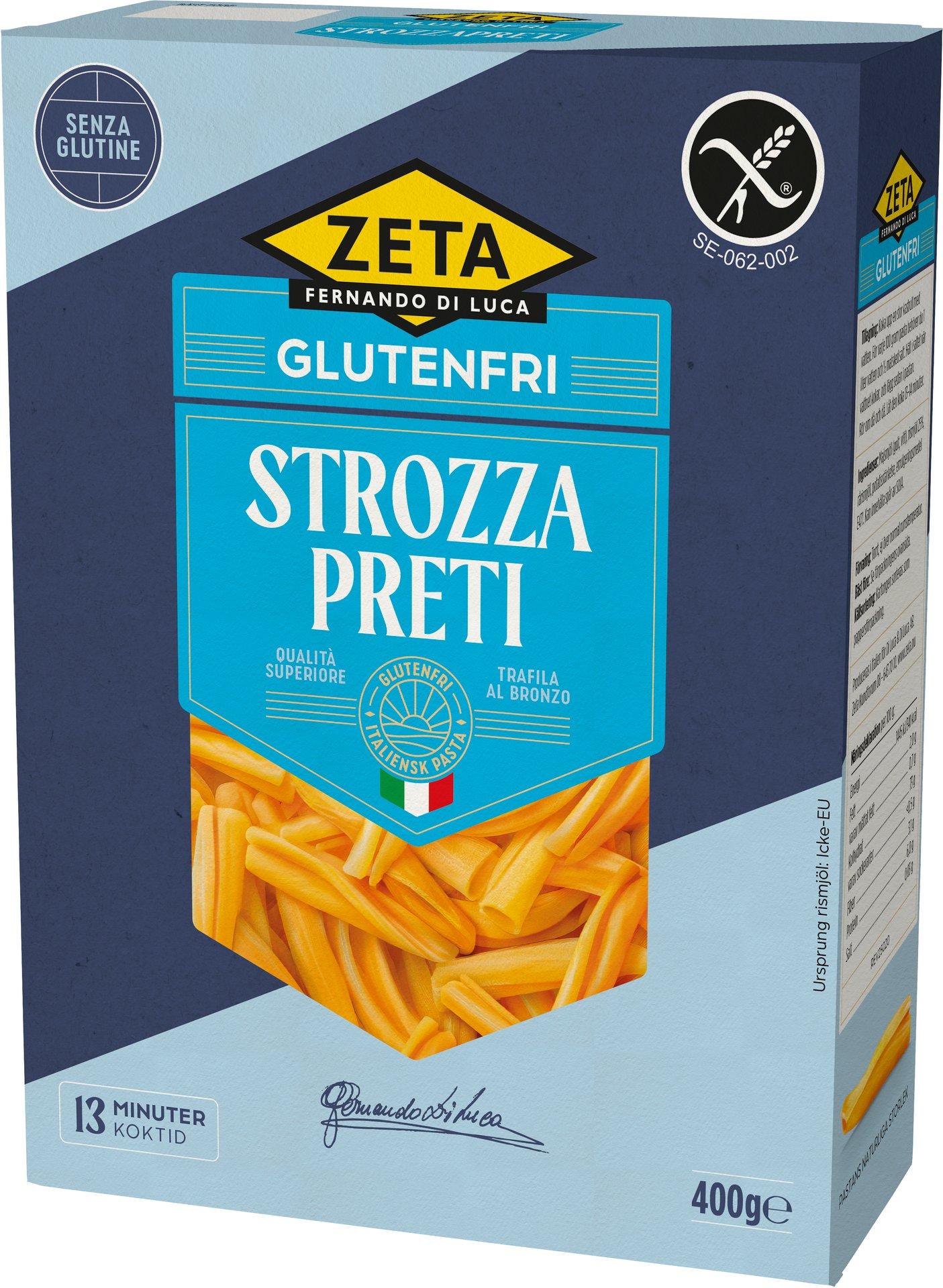 Zeta Pasta Strozzapreti Glutenfri 400 g