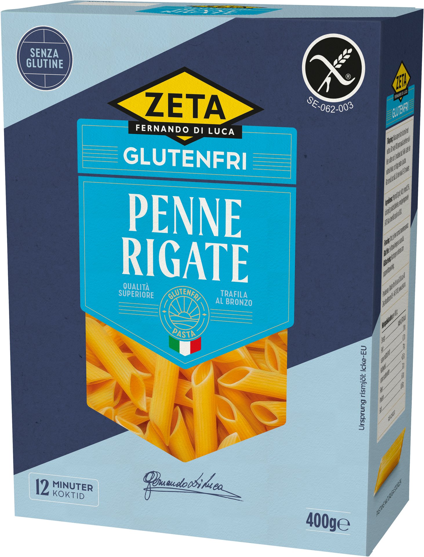 Zeta Penne Rigate Glutenfri 400 g